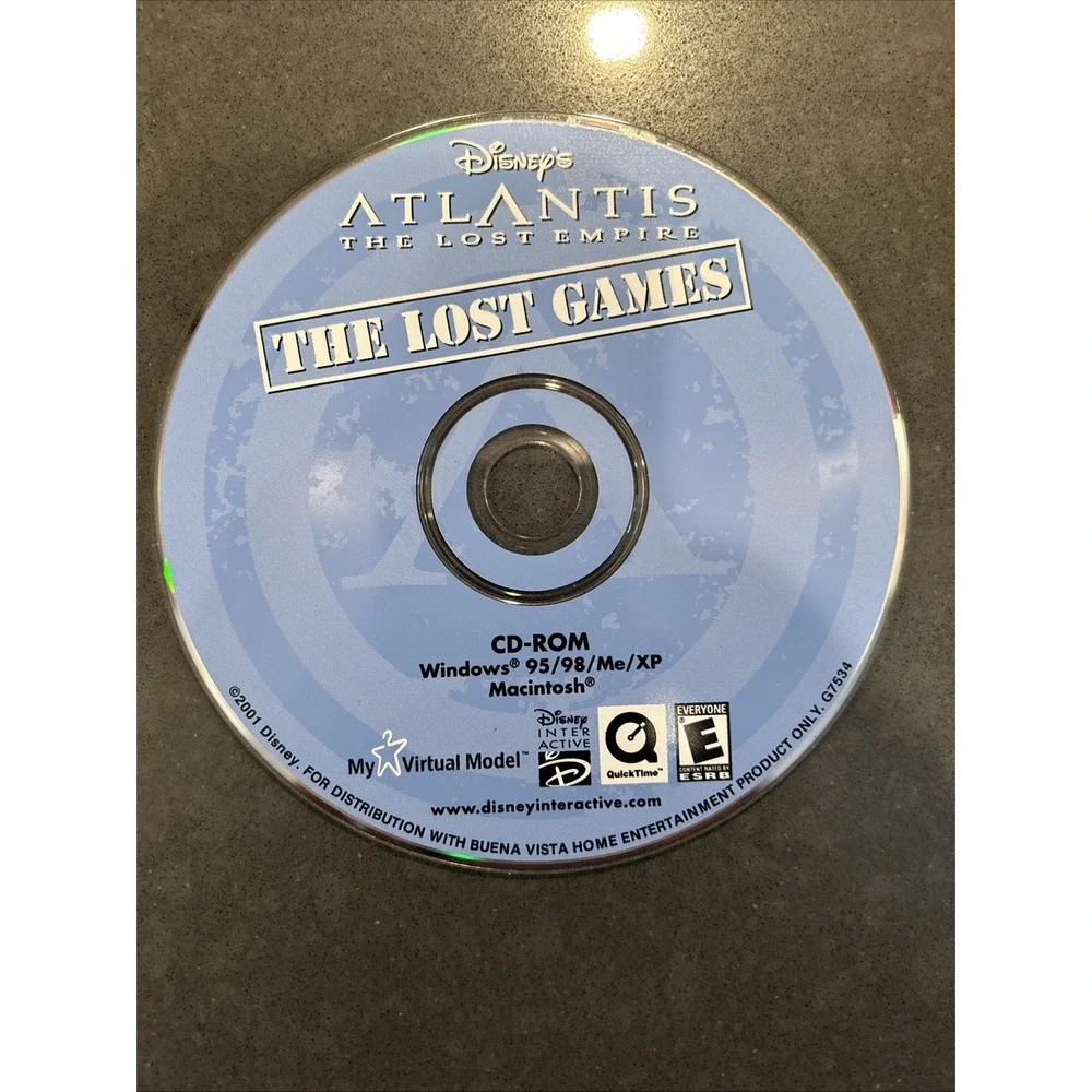 Atlantis The Lost Empire The Lost Games PC Game CD-ROM VTG‎ Disney Big Box